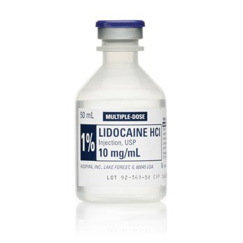 Lidocaine 1%, 10mg/mL, 50mL, MDV # 00409-4276-02