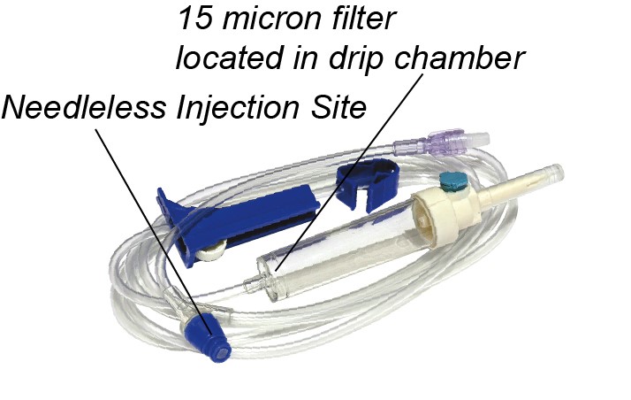  IV  Set 15 Micron  Filter  85 15 drops mL NEEDLE FREE Y 