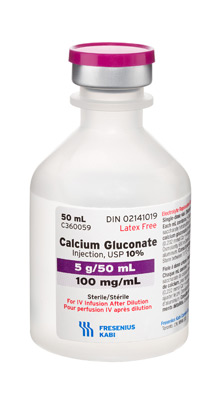 Calcium Gluconate Preservative Free 10 100 Mg Ml Intravenous Injection Single Dose Vial 50 Ml 0360 59 Merit Pharmaceutical