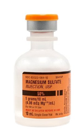 Magnesium Sulfate 50%, 500 mg / mL Single Dose Vial 10 mL # 63323-0064-11
