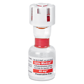 Solu-Medrol Methylprednisolone Sodium Succinate, Preservative Free 40 mg / mL Single Dose Vial 1 mL