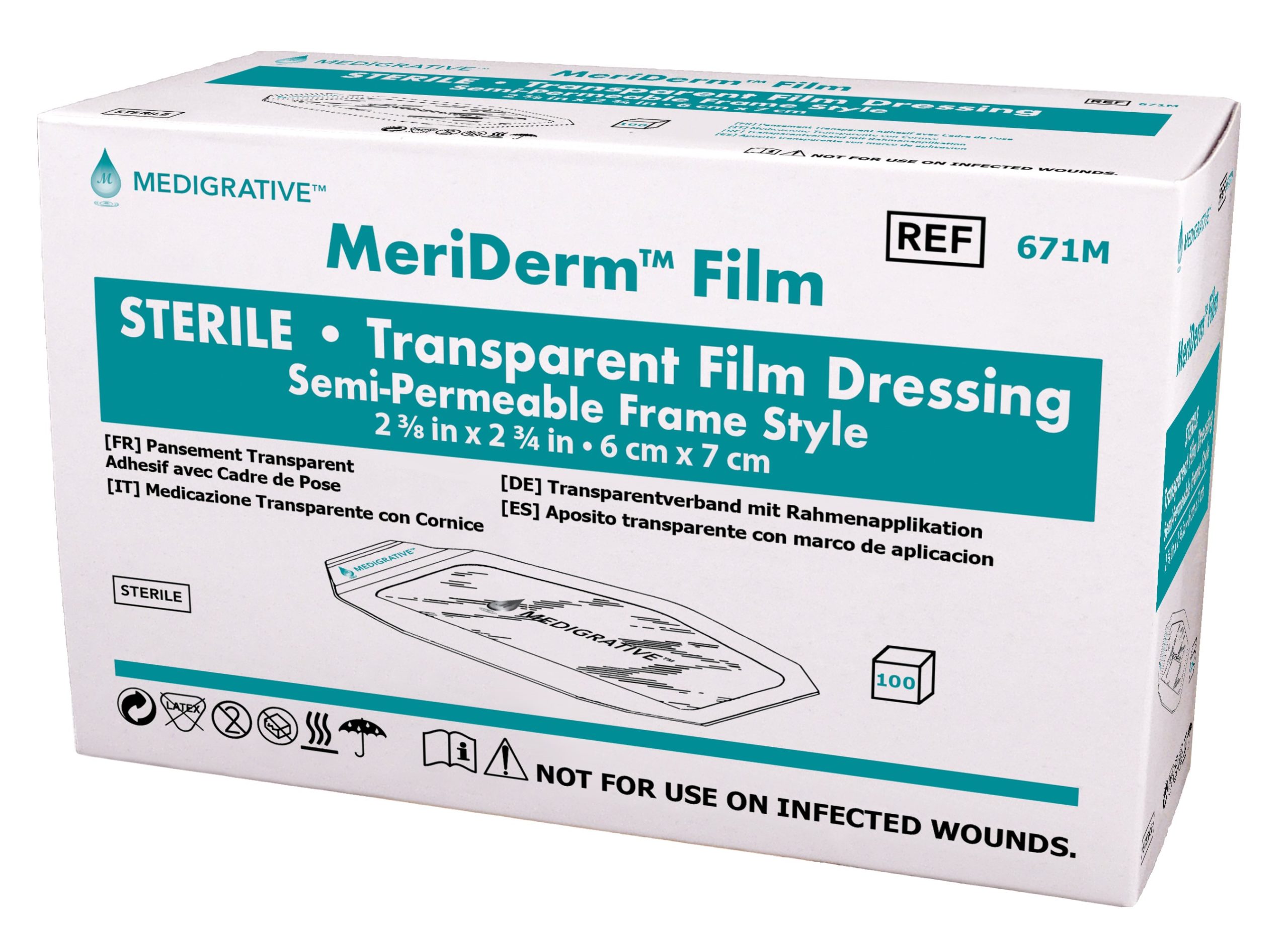 Transparent Film Dressing 2-3/8 X 2-3/4 Inch Frame Style MeriDerm