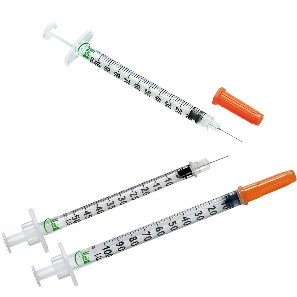 Insulin Syringe with Needle 1/3cc 31G x 5/16 / 0.3 mL (1/3 cc) 31 Gauge  5/16 Inch MeritPoint # 1331516 - Merit Pharmaceutical