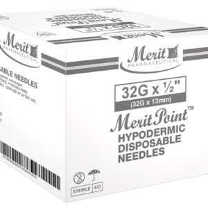 Aesthetic Needle 32G x 13mm 32G x 1/2 100/Box # 32G59875 - Merit