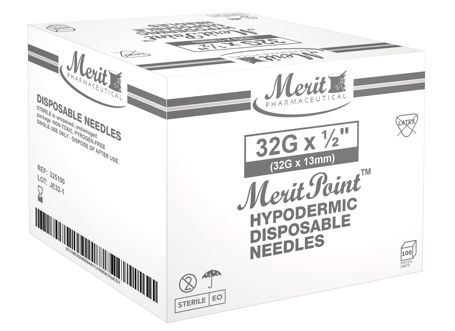 Aesthetic Needle 32G x 13mm 32G x 1/2″ 100/Box # 32G59875