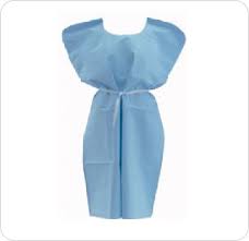 Patient Exam Gown Medium Blue Adult