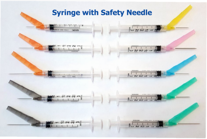 Safety Syringe With Needle 3cc 21g X 1 1 2 Sold As A Case Of 8 X 50 Merit Pharmaceutical