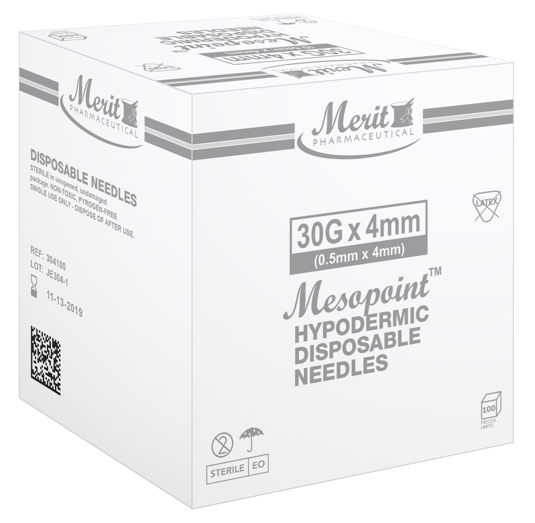 Aesthetic Needle 30G x 4mm 30G x 3/16″ 100/Box Mesopoint #77437