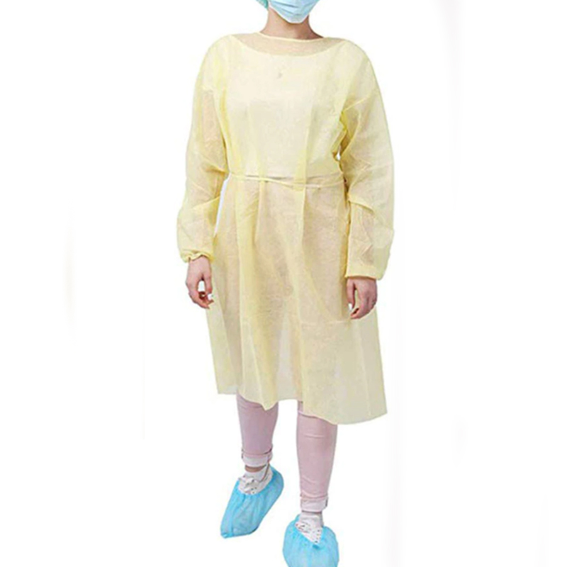 Isolation Gown, Yellow, Polyethylene, 10 per pack # MIGL101
