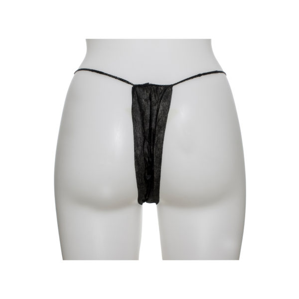 Disposable Black Thong Adult One Size Fits Most Sold As 100 Thongs Per Bag