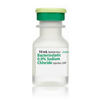 Bacteriostatic 0.9% Sodium Chloride Injection, USP Pack of 25 x 10mL vials