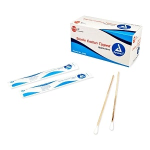 Cotton Tipped Wood Applicator 6″, Sterile, 200/Box # 4305