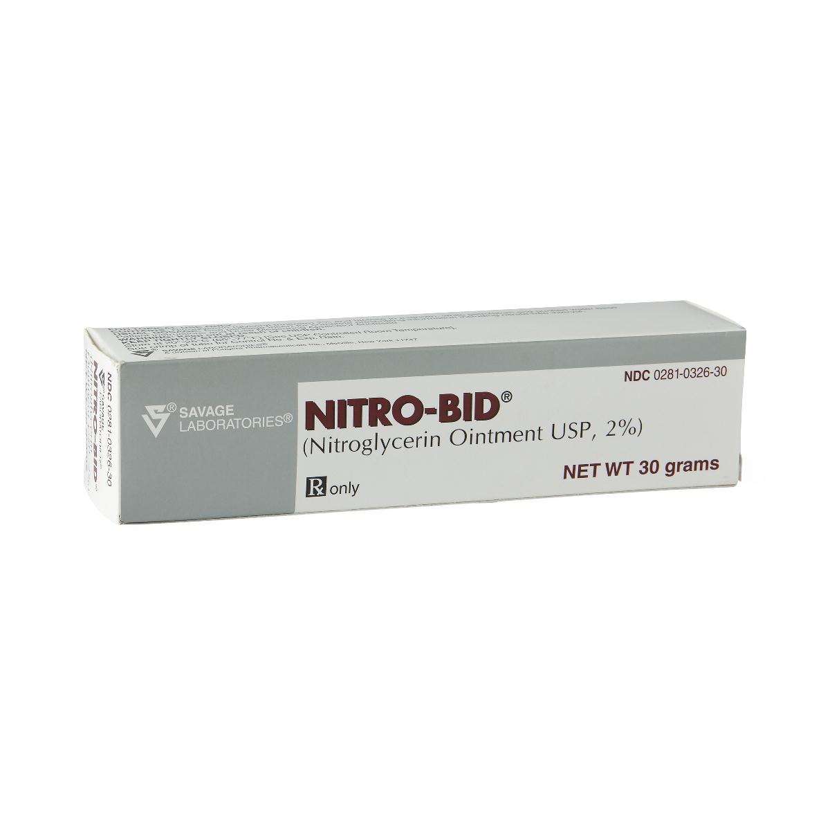 Nitro-Bid 2% Nitroglycerin 2% Ointment Tube 30 Gram
