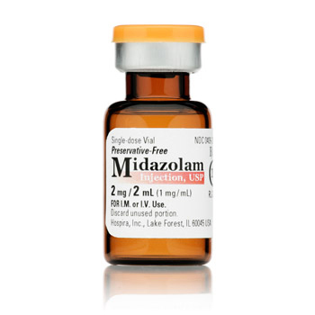 Midazolam Injection USP, 2mg, 2mL, 25 x 2mL (C4) (DEA Required) NDC # 00409-2305-17