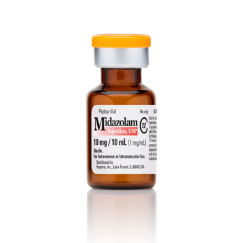 Midazolam Injection, USP, 1mg/mL, 10x10mL (C4) (DEA Required) NDC# 0409-2587-05