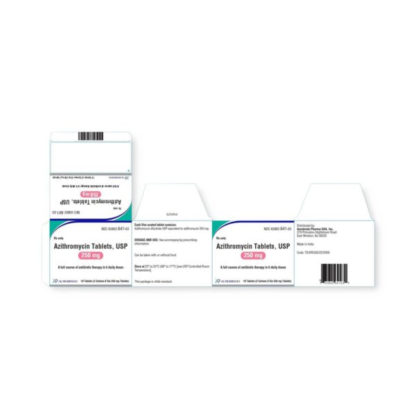 Azithromycin 250 mg Tablet, 1 x 3 x 6 Box (Z Pack/Z-Pack)