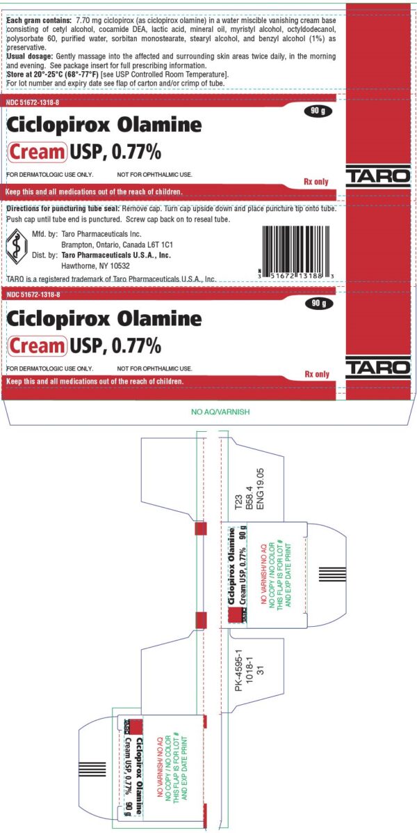 Ciclopirox Olamine Cream USP 0.77% USP 15 grams