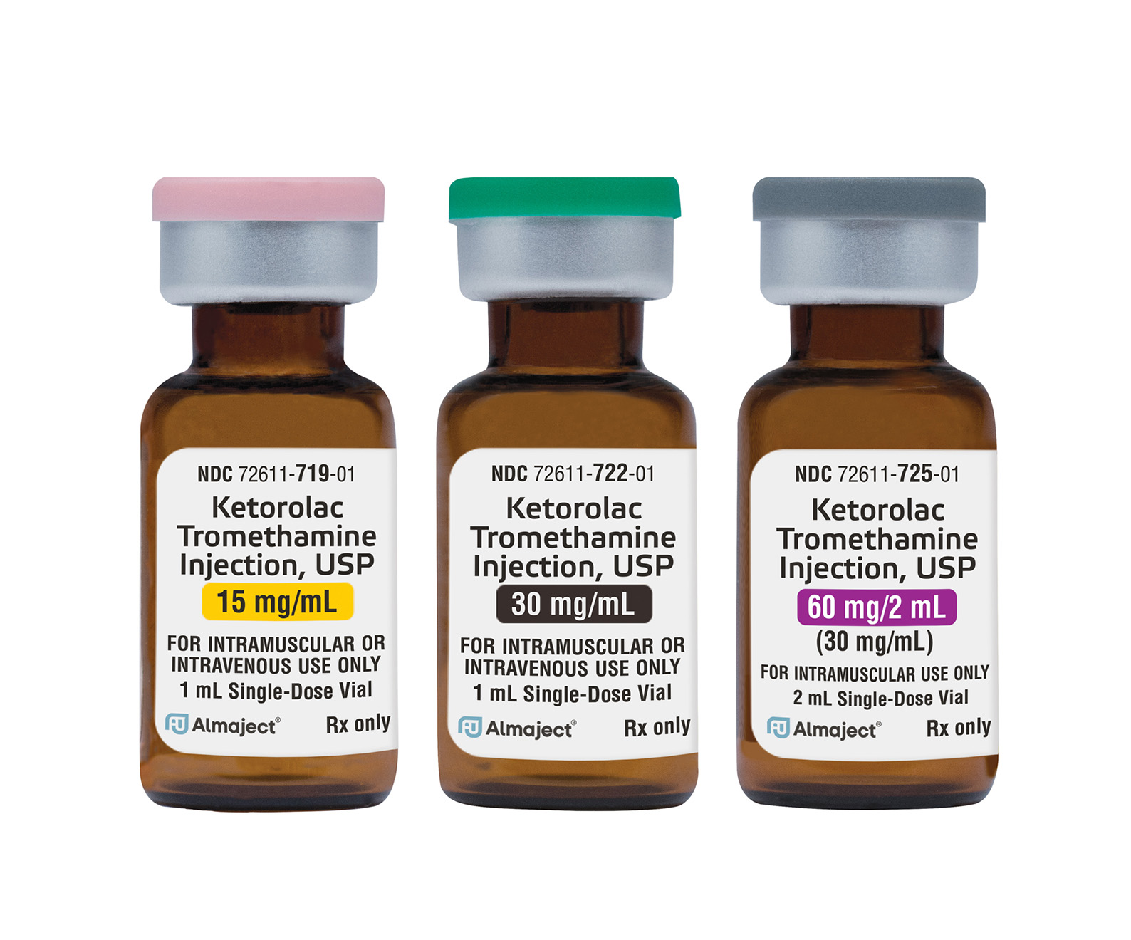 Ketorolac Tromethamine Injection, Single Dose Vial,  2mL, Preservative Free IM ONLY 60 mg/2mL Pack 25 - Image 2
