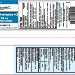 Diphenhydramine Tablets 25mg NDC 69618002501