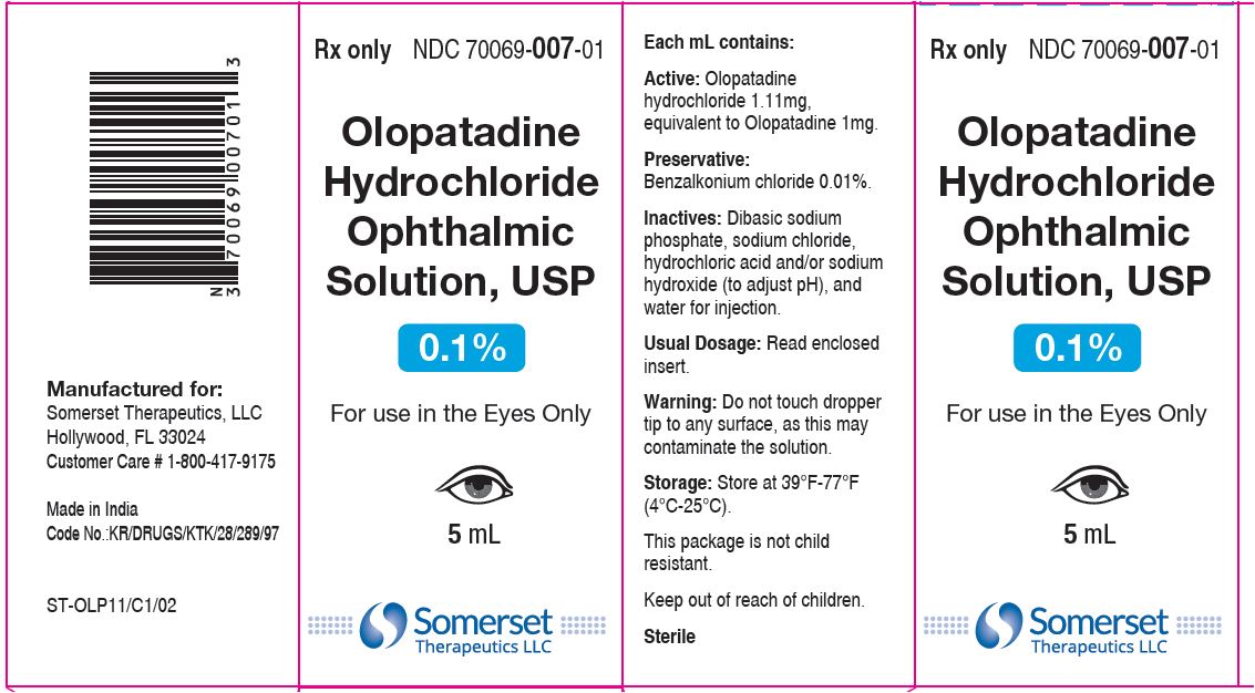 Olopatadine HCL Ophthalmic 0.1% (Patanol) 5mL