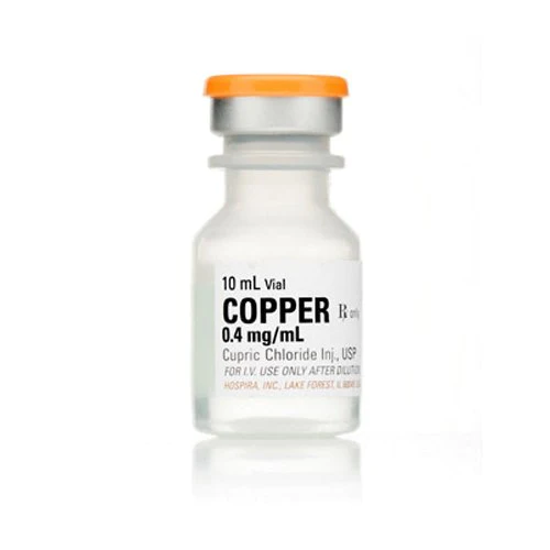 Copper (Cupric Chloride Injection, USP) 0.4mg/mL, SDV, 10mL Vial 0409-4092-01