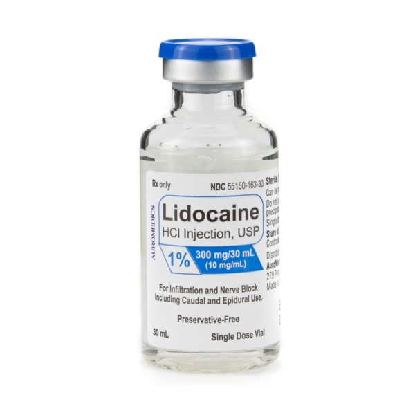 Lidocaine 1 30mL 10mg/mL Single Dose Vial (Preservative Free) Each