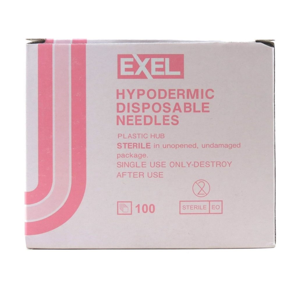 Needle, Hypodermic, 18G x 1"Disposable, Regular Bevel, Sterile, 100 Box