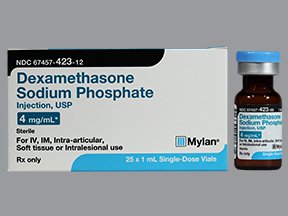 Dexamethasone Sodium Phosphate 4 mg / mL Injection Single-Dose Vial 1 mL 25 Per pack