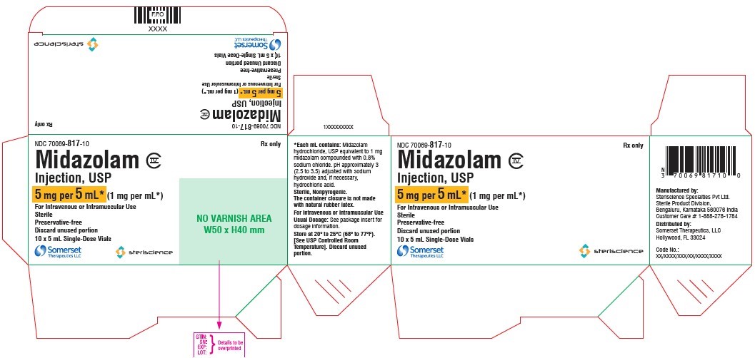 Midazolam Injection, USP 1mg/mL 5mL Vial, 10 vials - Image 3