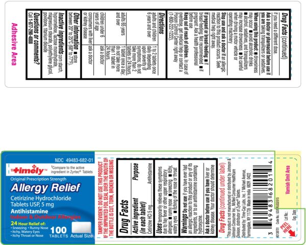 Cetirizine Tab 5mg, 100 Bottle