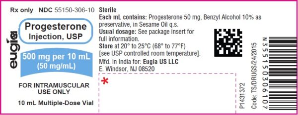 Uniprogestrone Inj PROGESTERONE INJ, USP, 500MG/10ML (50MG/ML) - Merit Pharmaceutical