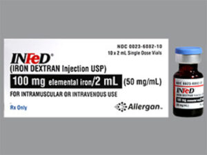INFED INJ 50MG/ML, 10X2ML NDC # 00023-6082-10 NON-RETURNABLE - Merit ...