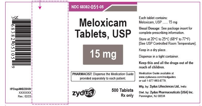 MELOXICAM TAB 15MG 100 BTL NDC 68382005101 NON RETURNABLE Merit 