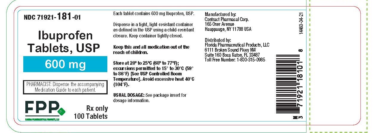 Ibuprofen 600 mg Tablet Bottle 100 Tablets (RX Only) - Image 2