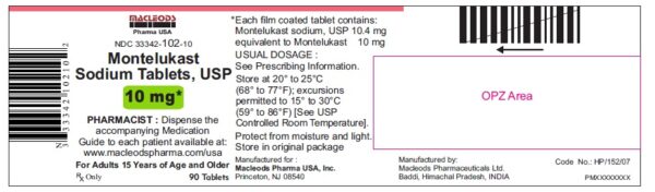 Montelukast Sodium 10 mg Tablet 90 Tablets