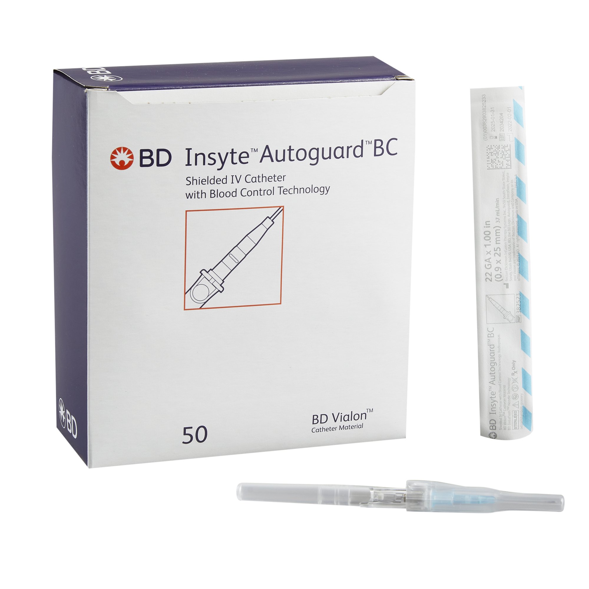 Insyte Autoguard Blood Control (BC) Safety IV Peripheral Catheter With Push-button Shielding, 50/Box - Image 5