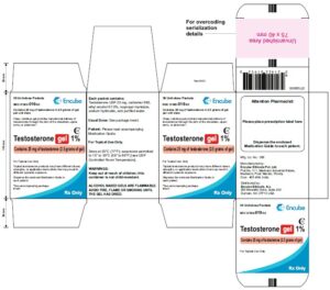 Testosterone Versapro TESTOSTERONE GEL 1%, 30X5G (C3) NDC # 21922001902 CONTROLLED NON ...