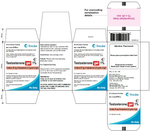 Testosterone Gel 1% 1 x 30 x 5G