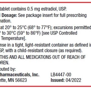 ESTRADIOL 0.5MG 70954056410